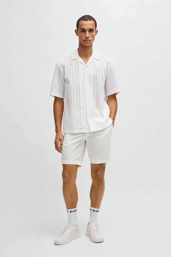 ΑΝΔΡΙΚΗ ΒΕΡΜΟΥΔΑ BOSS - 100 ΛΕΥΚΟ